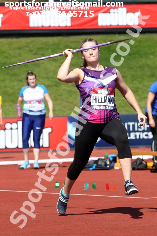 Womens javelin, 2019 Muller British Championships, Alexander Stadium, Birmingham. Photo: David T. Hewitson/Sports for All Pics